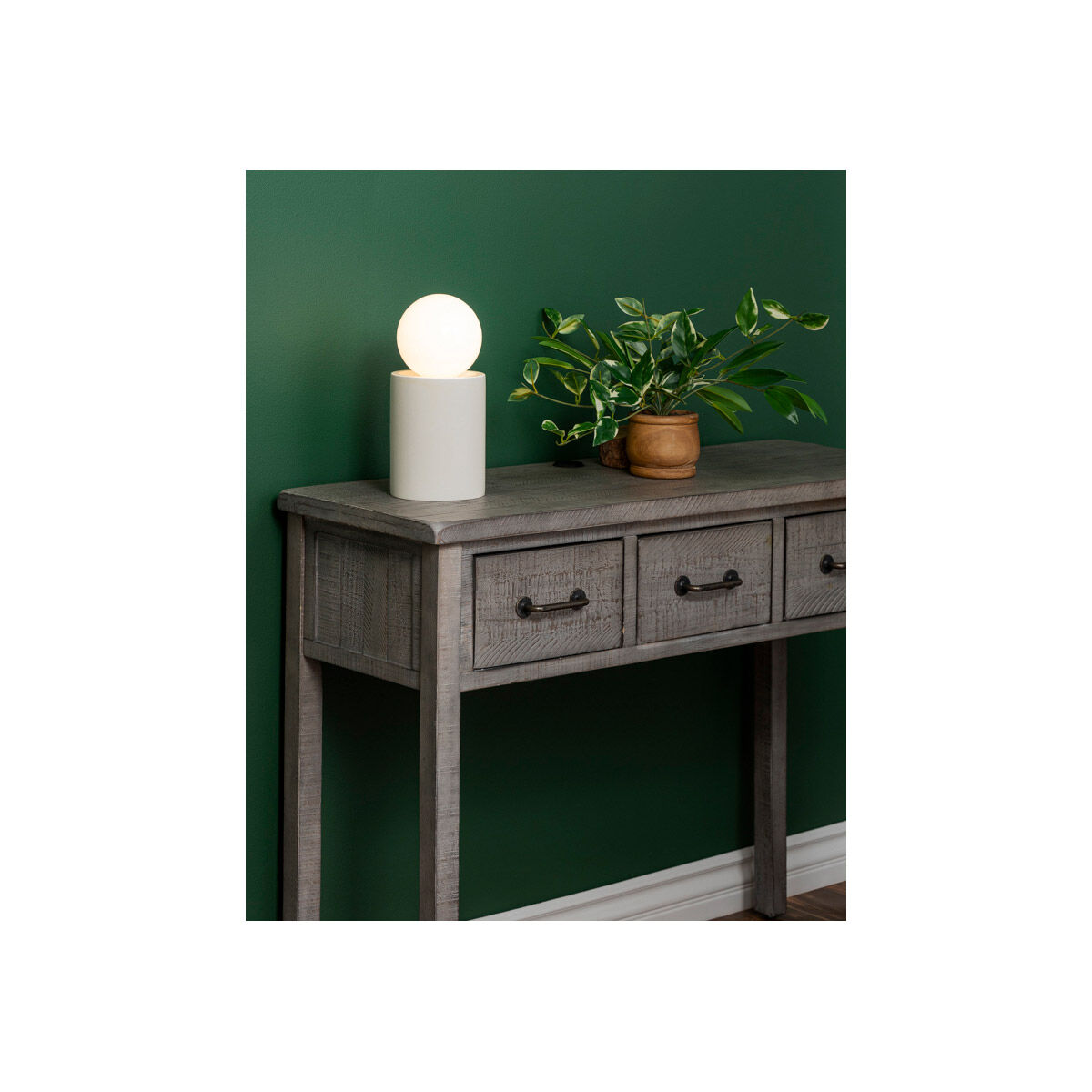 Portable 11.5 inch 60 watt Matte White Table Lamp Portable Light