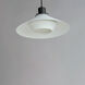 Oslo 1 Light 16 inch Black/White Single Pendant Ceiling Light