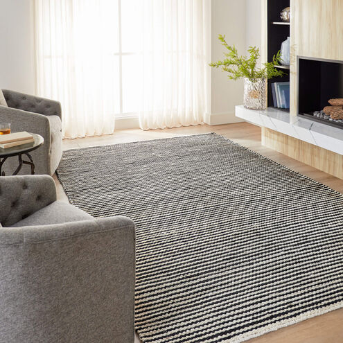 Ganges 36 X 24 inch Black/Natural Rug in 2 x 3