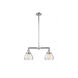 Franklin Restoration Fulton 2 Light 21 inch Polished Chrome Chandelier Ceiling Light in Clear Glass, Franklin Restoration