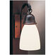 Simplicity 1 Light 4 inch Antique Copper Wall Mount Wall Light, Glass Sold Separately