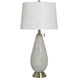 Poly 32.5 inch 100 watt Delnice Ivory Table Lamp Portable Light