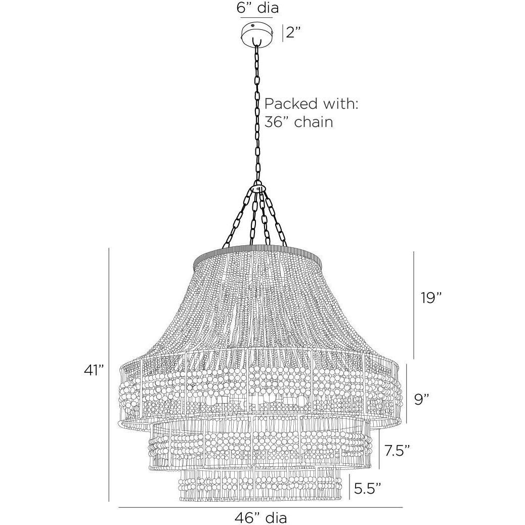 Tulane 8 Light 46 inch Natural Chandelier Ceiling Light, Large