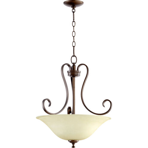 Celesta 3 Light 19 inch Oiled Bronze Pendant Ceiling Light