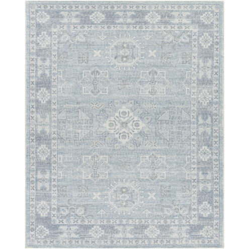 Oregon 120 X 96 inch Blue/Sky Blue/Charcoal/Dusty Coral/White Handmade Rug in 8 x 10, Rectangle