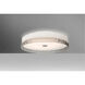 Paco 12 LED 12 inch Flush Mount Ceiling Light in Opal with Smoke Stone Glass