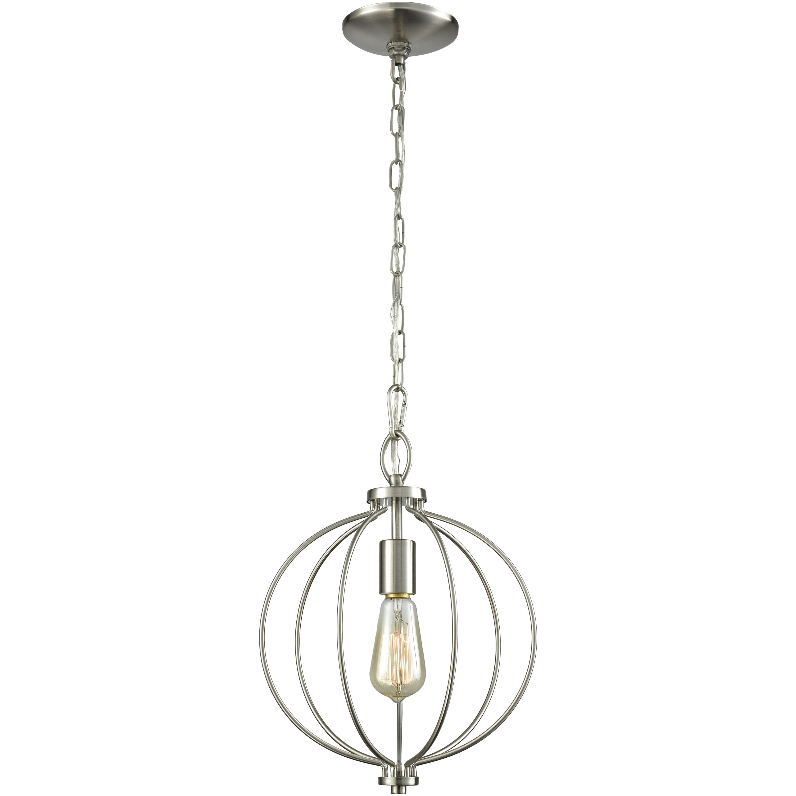 Williamsport 1 Light 11 inch Brushed Nickel Mini Pendant Ceiling Light