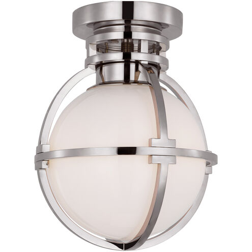 Chapman & Myers Gracie LED 7.25 inch Polished Nickel Captured Globe Flush Mount Ceiling Light