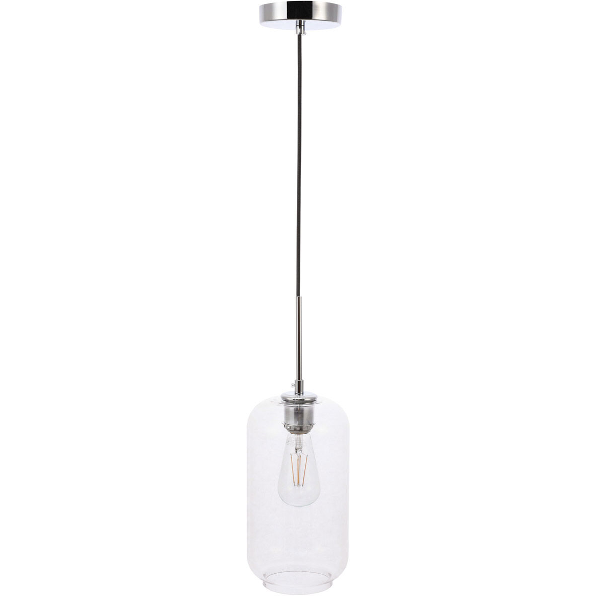 Collier 1 Light 6.1 inch Chrome Pendant Ceiling Light