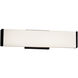 Fusion 18.5 inch Matte Black Vanity Light Wall Light in Opal Fusion