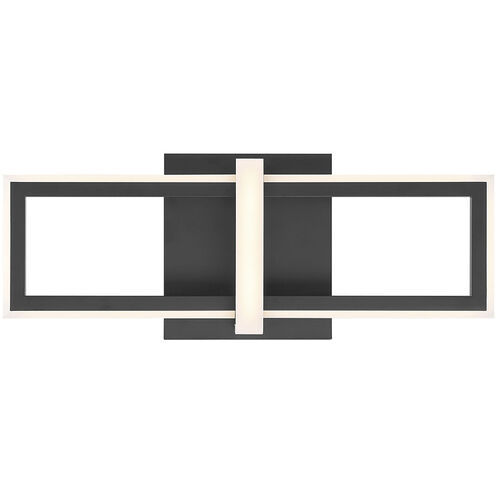 Bordo LED 16 inch Black Outdoor Wall Sconce