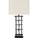 Freja 30 inch 100 watt Black/Cream Table Lighting Portable Light