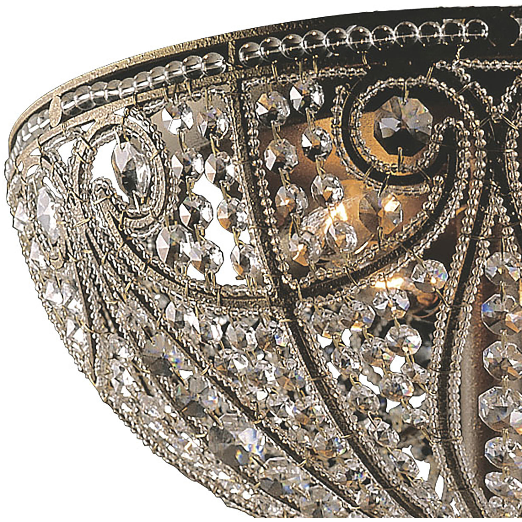 Elizabethan 6 Light 17 inch Dark Bronze Flush Mount Ceiling Light