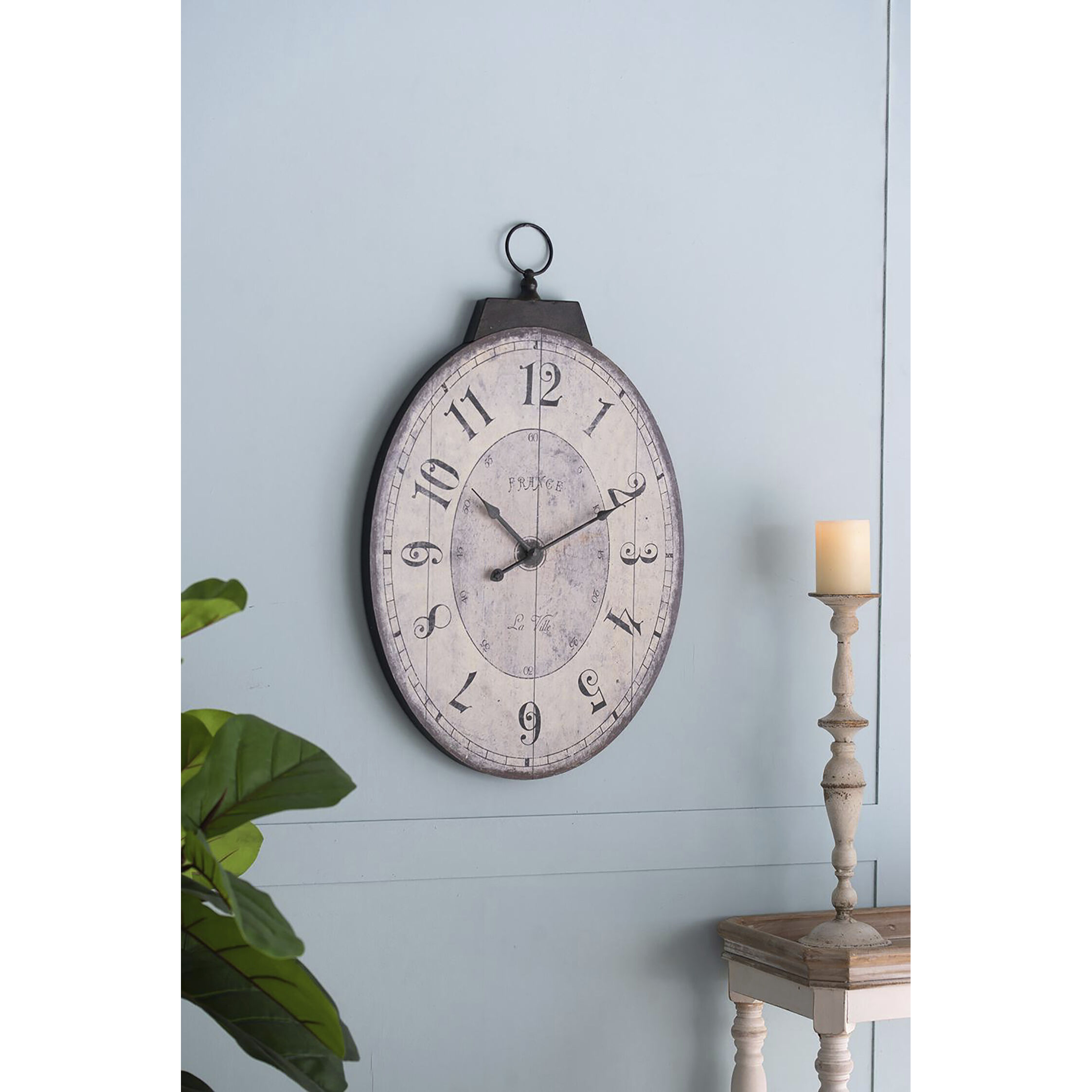 Thaddeus 29 X 17.7 inch Wall Clock