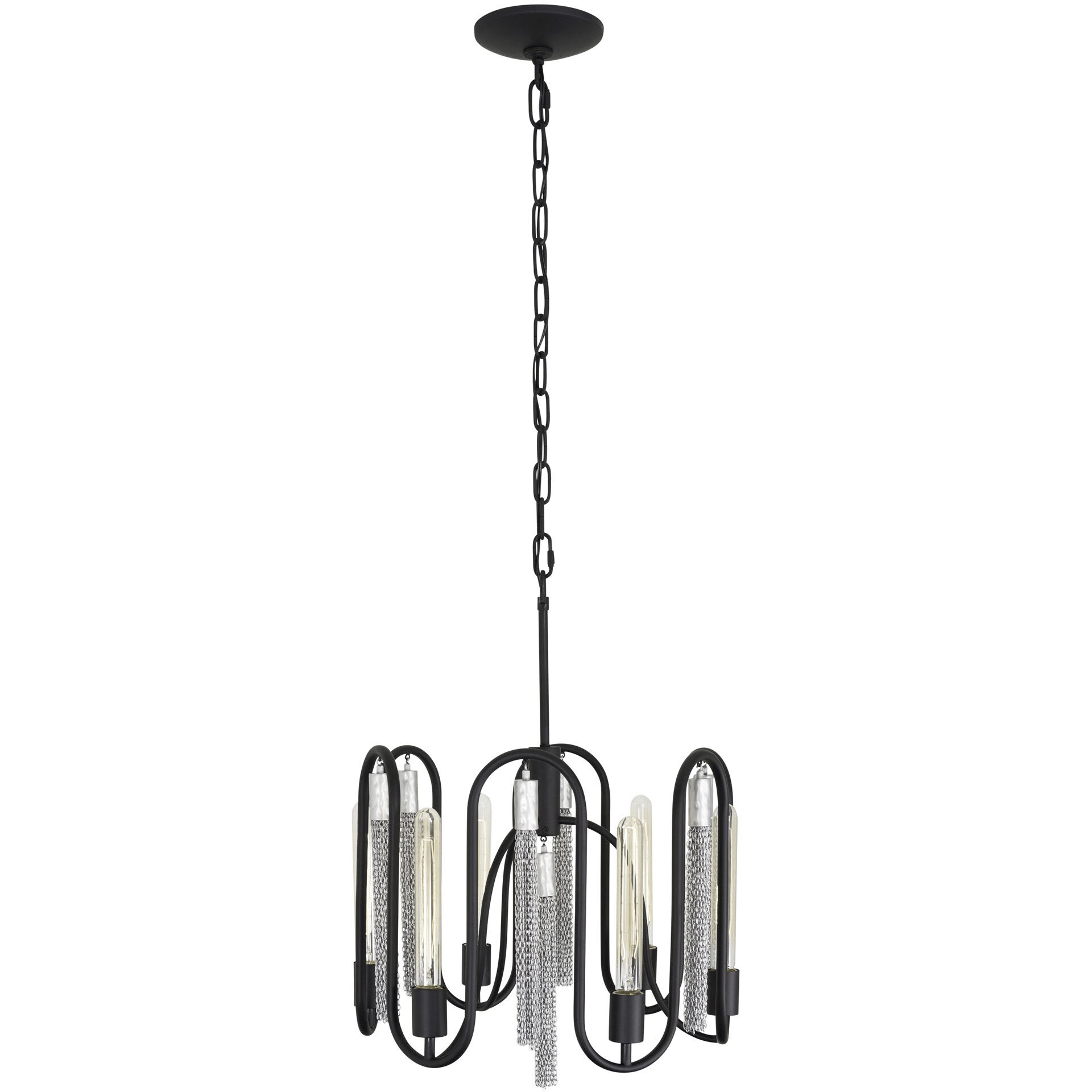 Darden 6 Light 18 inch Matte Black/Painted Chrome Pendant Ceiling Light