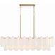 Addis 14 Light 51.75 inch Aged Brass Chandelier Ceiling Light in Tronchi Glass White