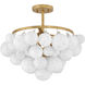 Marabel 4 Light 20.5 inch Distressed Brass Semi-flush Mount Ceiling Light