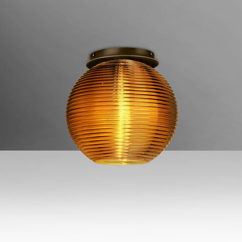 Kristall 8 1 Light 10 inch Bronze Semi-Flush Mount Ceiling Light
