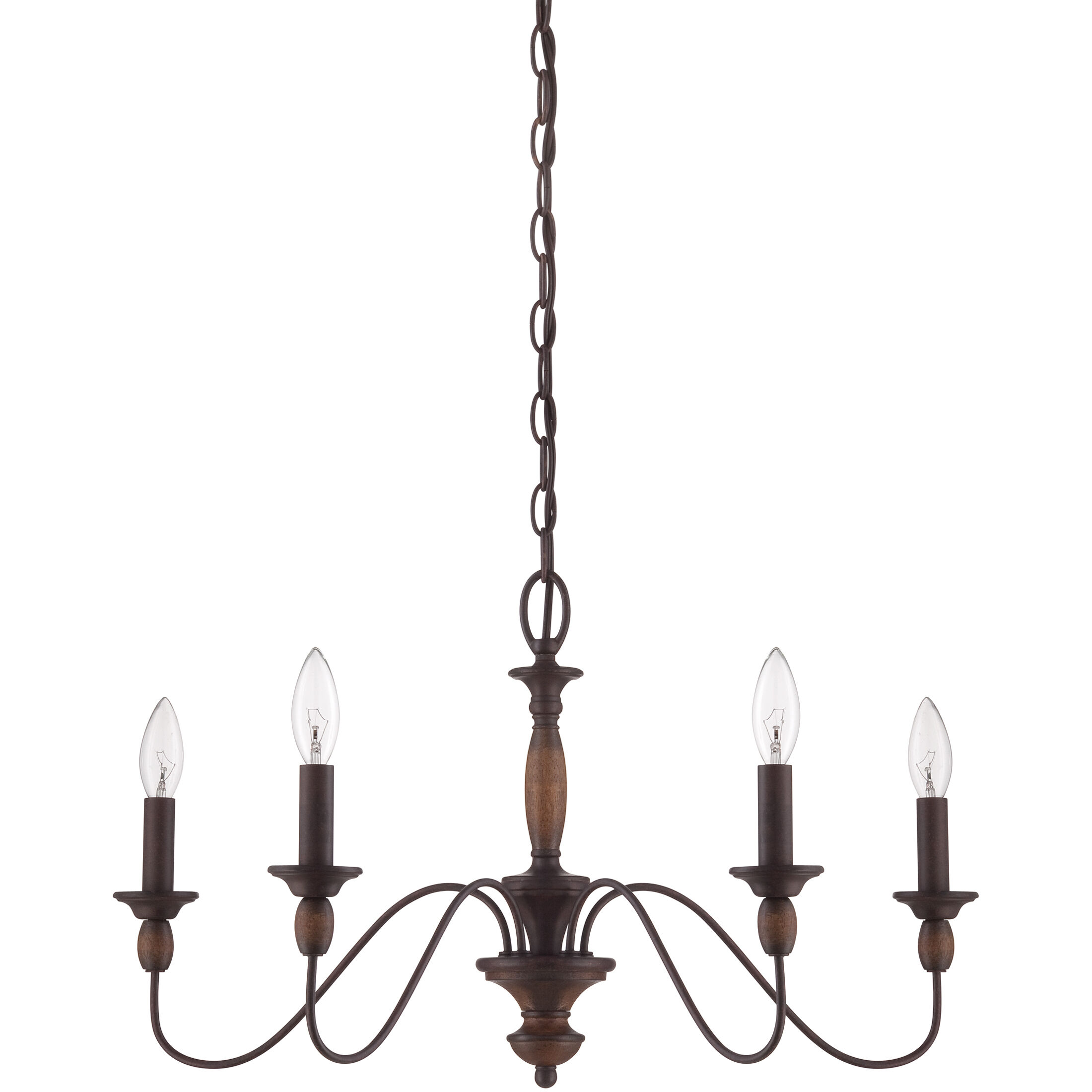 Holbrook 5 Light 24 inch Tuscan Brown Chandelier Ceiling Light