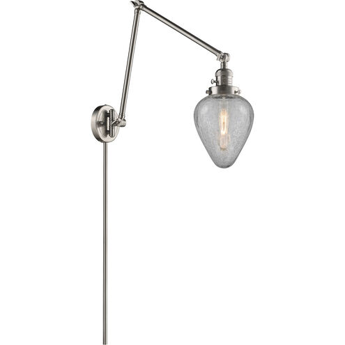 Geneseo 30 inch 3.50 watt Satin Nickel Swing Arm Wall Light, Franklin Restoration
