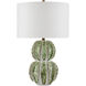 Kolonos 27 inch 150 watt White/Green Table Lamp Portable Light