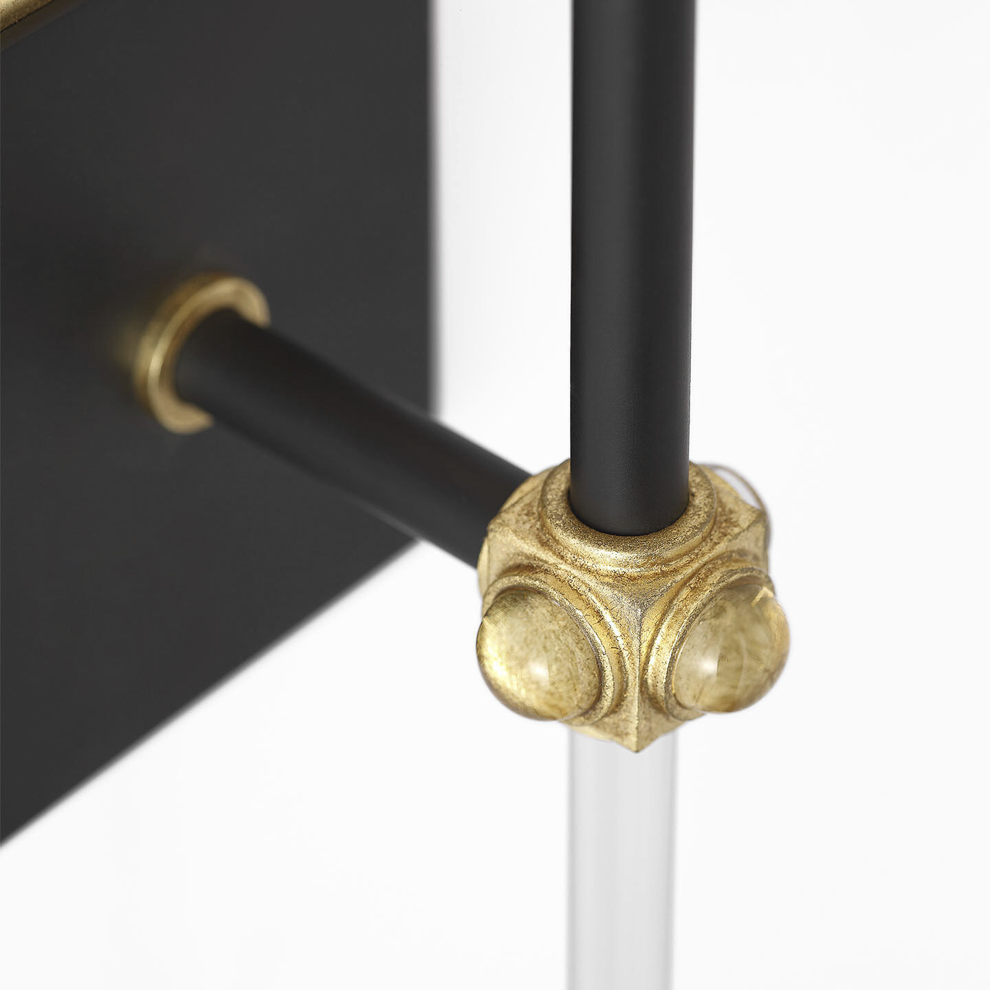 Julie Neill Lucia LED 5.5 inch Matte Black and Crystal Cordless Sconce Wall Light