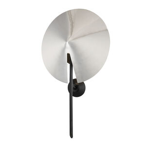 Equilibrium 1 Light 12 inch Polished Nickel / Black ADA Wall Sconce Wall Light