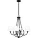 Atkins 4 Light 27 inch Matte Black Chandelier Ceiling Light