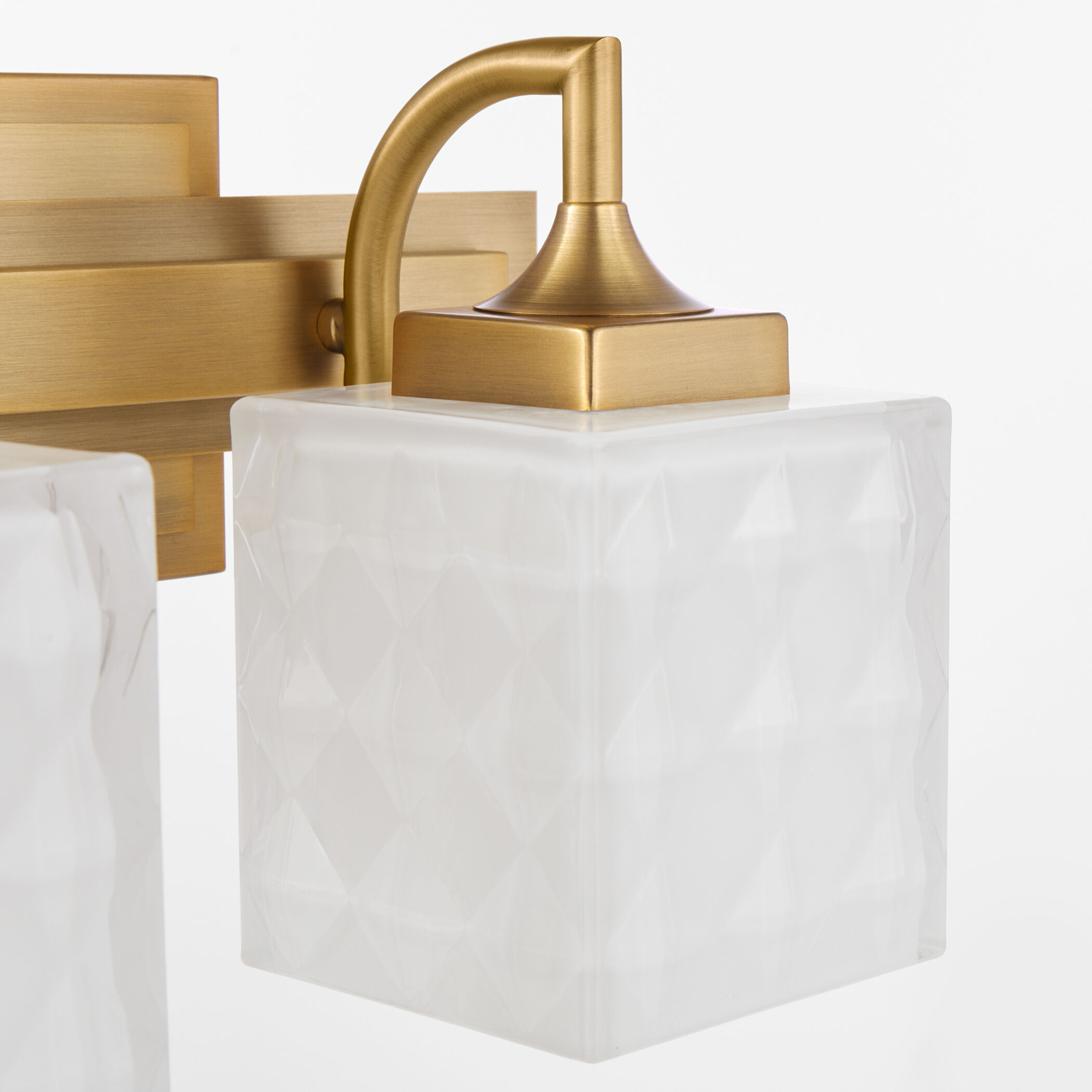 Diamonte 2 Light 13.75 inch Brushed Brass Vanity Light Wall Light