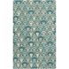 Voyages 66 X 42 inch Emerald, Moss, Cream, Seafoam, Aqua Rug