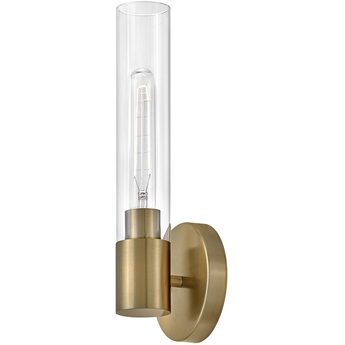 Shea LED 5.25 inch Lacquered Brass Bath Light Wall Light