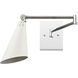 Luca 22 inch 60 watt Polished Chrome Swingarm Sconce Wall Light