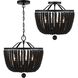 Rylee 4 Light 16.5 inch Matte Black Semi Flush Ceiling Light