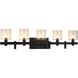 Decato 5 Light 37.75 inch Black Vanity Light Wall Light