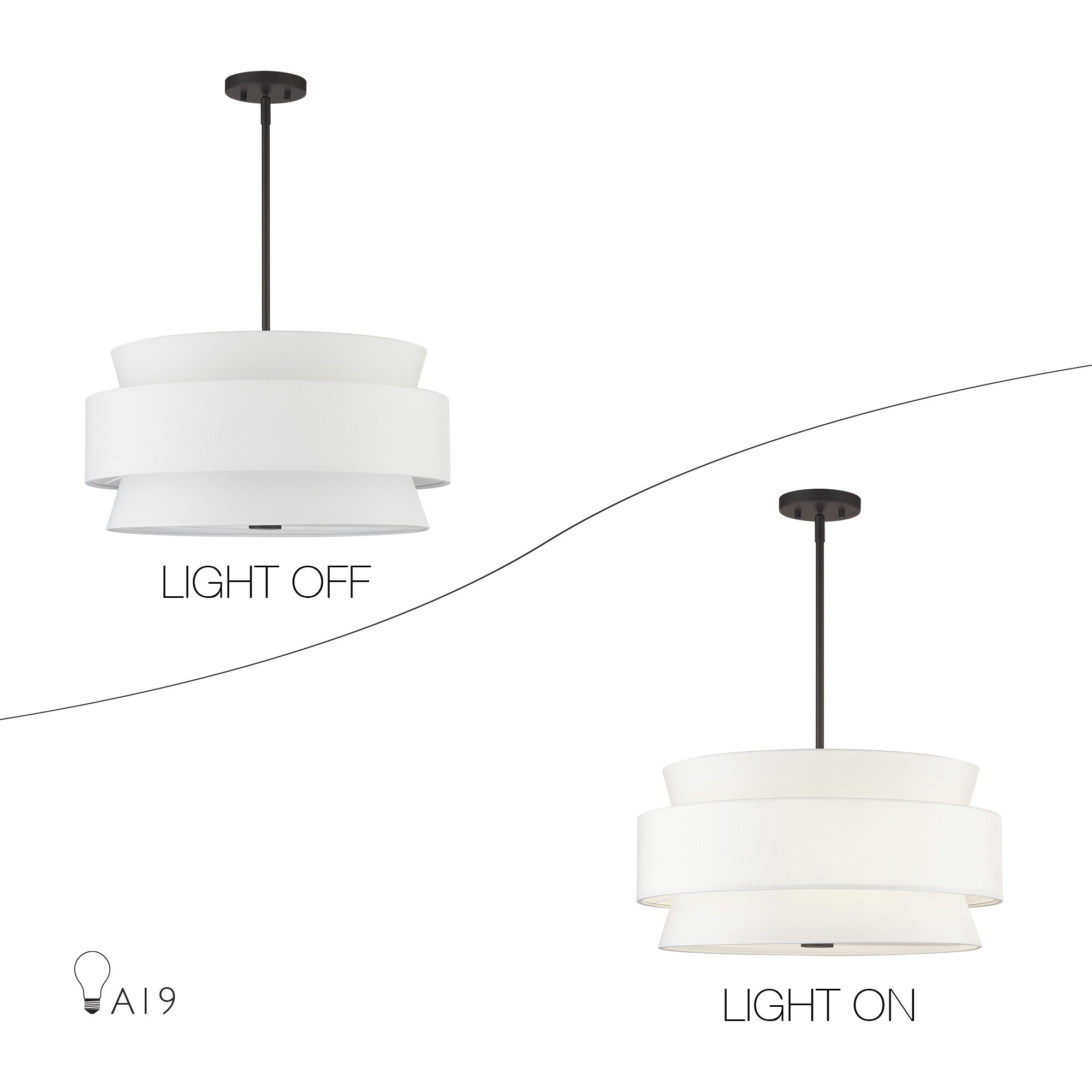 Fontana 5 Light 22 inch Bronze Pendant Chandelier Ceiling Light