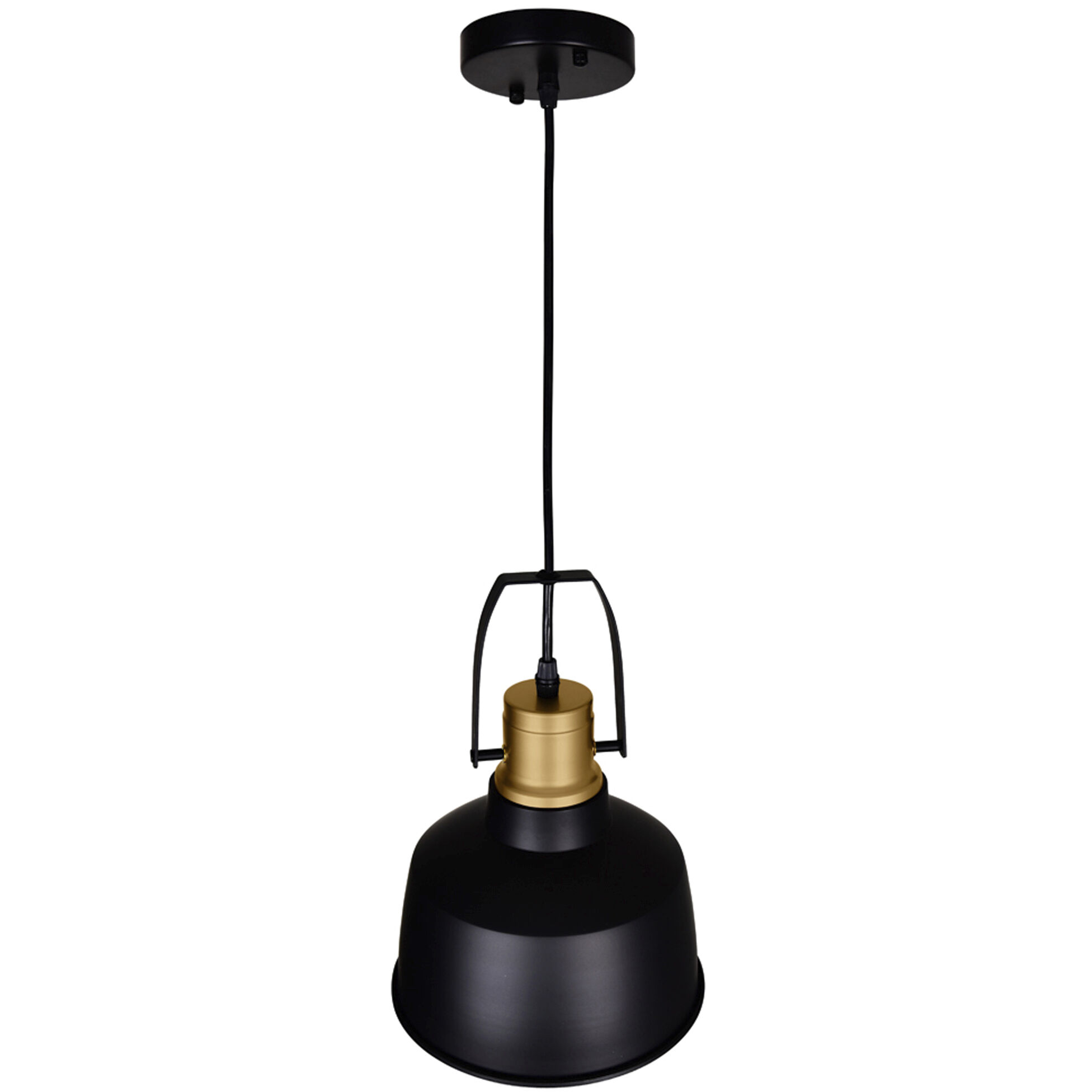 Elisa 1 Light 9 inch Black Down Pendant Ceiling Light