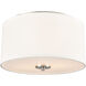Guyten 2 Light 13 inch Brushed Nickel Indoor Flushmount Ceiling Light