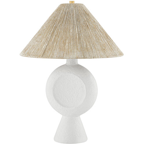 Centella 24.25 inch 15.00 watt Aged Brass and White Plaster Table Lamp Portable Light