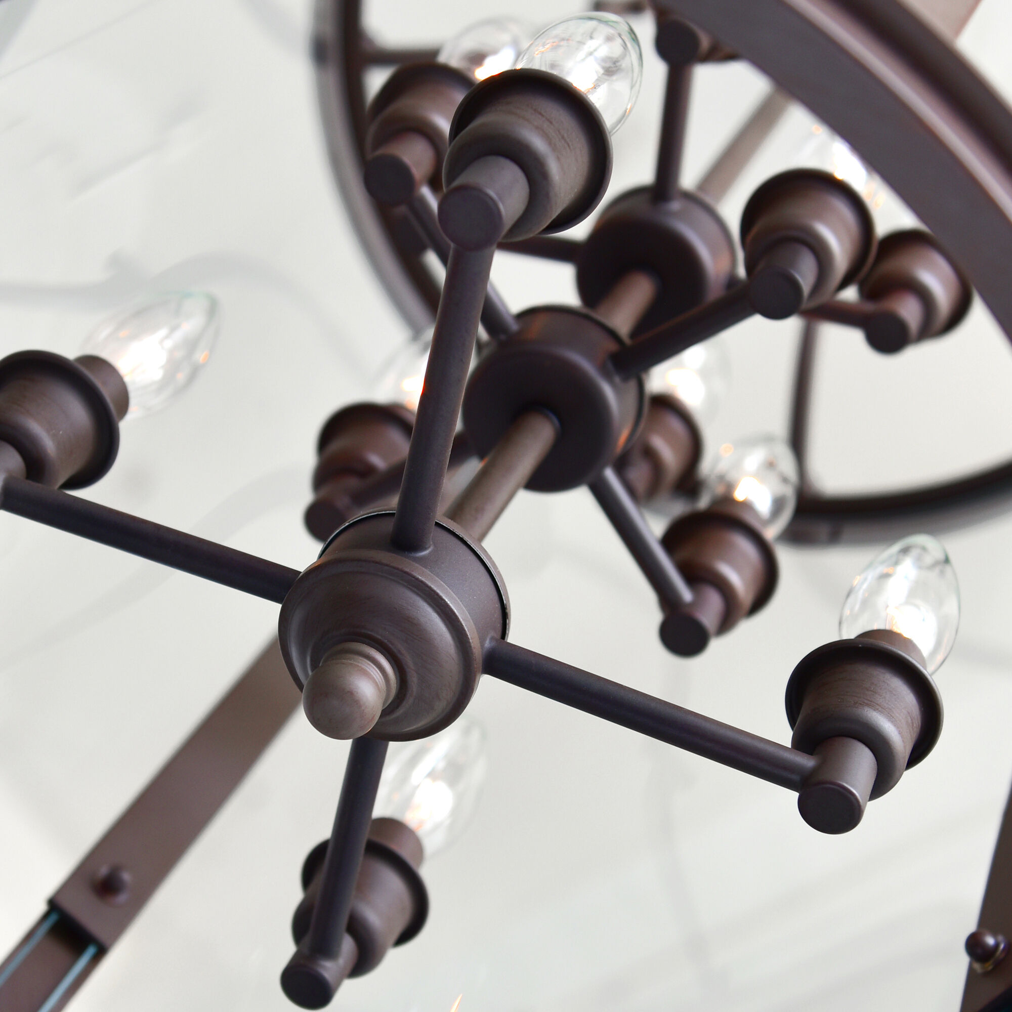 Desire 12 Light 17 inch Oil Rubbed Bronze Drum Shade Chandelier Ceiling Light