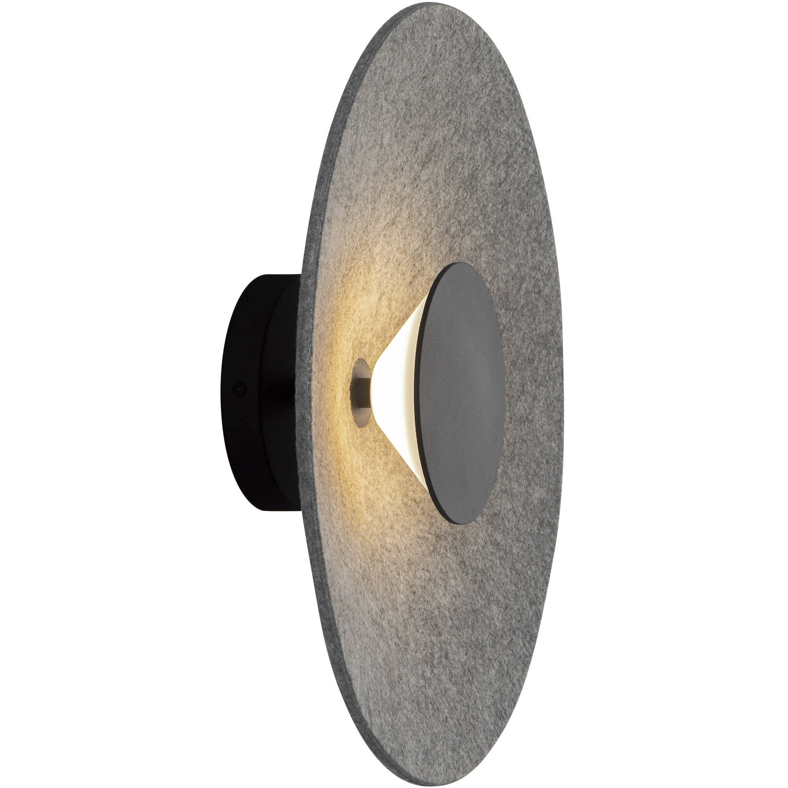 Cruz Wall Sconce Wall Light in Felt - Gray, Felt Shade