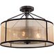 Diffusion 3 Light 18 inch Oil Rubbed Bronze Semi Flush Mount Ceiling Light in Incandescent