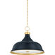 Painted No. 1 4 Light 23.5 inch Aged Brass and Distressed Bronze Pendant Ceiling Light