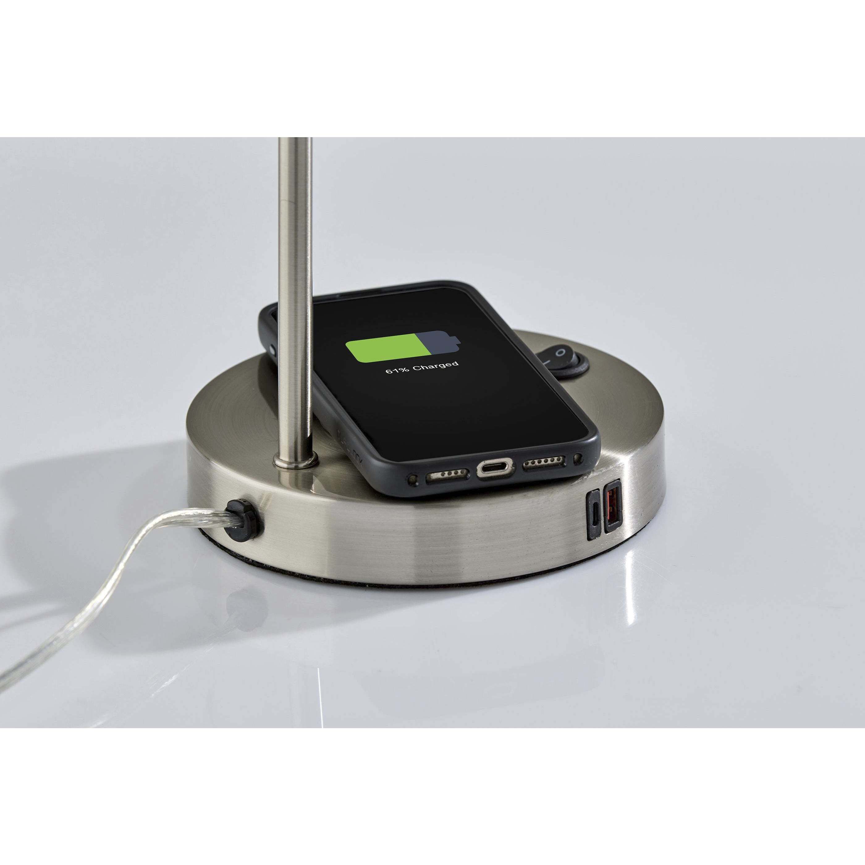 Rico 19 inch 60.00 watt Brushed steel Supercharger Desk Lamp Portable Light