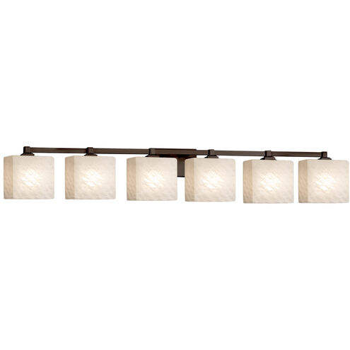 Fusion LED 50.5 inch Dark Bronze Vanity Light Wall Light in 4200 Lm LED, Rectangle, Weave Fusion