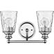 Mae 2 Light 14 inch Chrome Vanity Light Wall Light