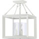 Smyth 3 Light 11.75 inch Natural White Semi-Flush Mount Ceiling Light in Clear Glass