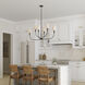Mairbourne 6 Light 48 inch Matte Black Linear Chandelier Ceiling Light