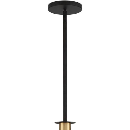 Gigi 1 Light 10 inch Black/Aged Brass Mini Pendant Ceiling Light