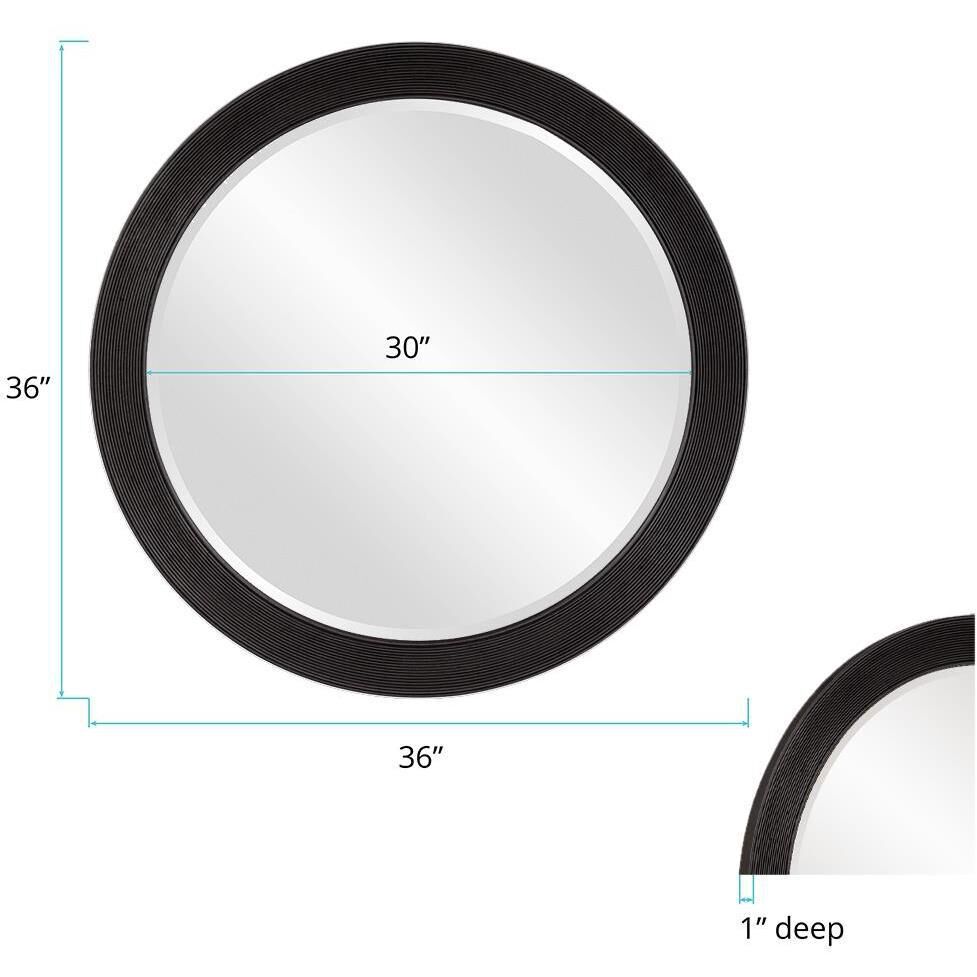Virginia Glossy Black Wall Mirror