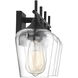 Octave 4 Light 28.75 inch Black Bathroom Vanity Light Wall Light, Essentials